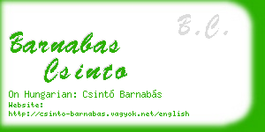 barnabas csinto business card