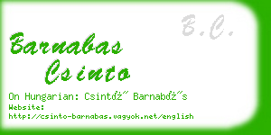 barnabas csinto business card